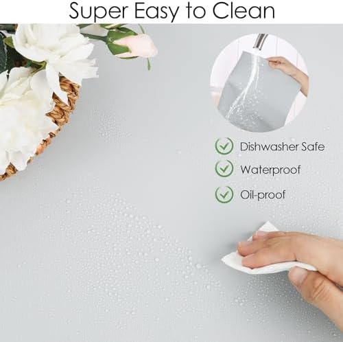 Extra Large Silicone Mat, 31.5x17 Inch Heat Resistant Mat for Kitchen Counter, Non-Stick Silicone Baking Mat for Dough and Pastry, Thick Silicone Pad Countertop Protector, Gray