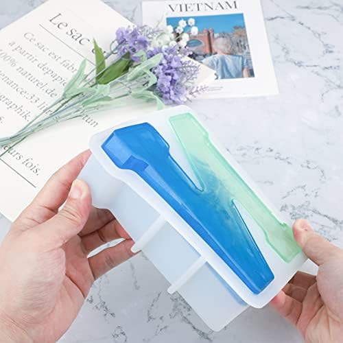 Gartful 7 Inch Large Letter Molds for Resin, 3D N Capital Alphabet Epoxy Resin Mold, A to Z Thick Resin Letter Molds for Making Letters, Word Sign Art, DIY Crafts, Making Cake, Party Home Decor