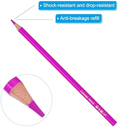 PATIKIL Rose Red Colored Pencils Set,6 Pcs Oil Color Pencils