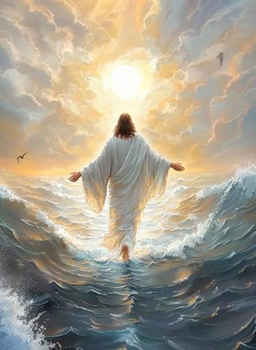 Jesus Paint by Numbers Kit for Adults Framed Canvas 12X16 in, Frameworkless