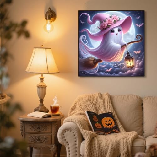 Axquilon Halloween Ghost Diamond Art Kits for Adults 12x12 inch