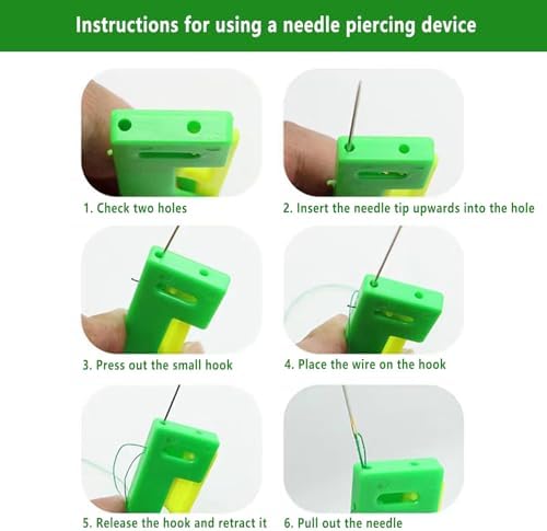 Automatic Needle Threader, DIY Hand Sewing Machine, Sewing Thread, for Embroidery, Cross Stitch Craft, 5PCS, (Random Color)
