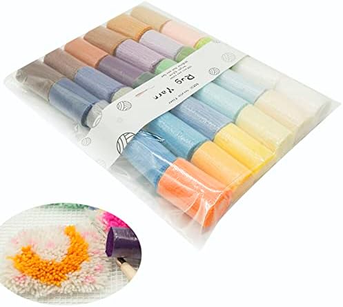 EUBUY 30 Colors Latch Hook Yarn, Precut Assorted Colorful Yarn Bundles