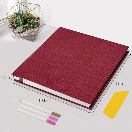 Zesthouse Photo Album Self Adhesive Pages, 60 Pages Magnetic Scrapbook Albums with Sticky Page, Photos Album Holds 8x10 & 5X7 & 4x6 & 6x8 & 3x5, Large Picture Book Ideal Gift for Family Wedding Baby
