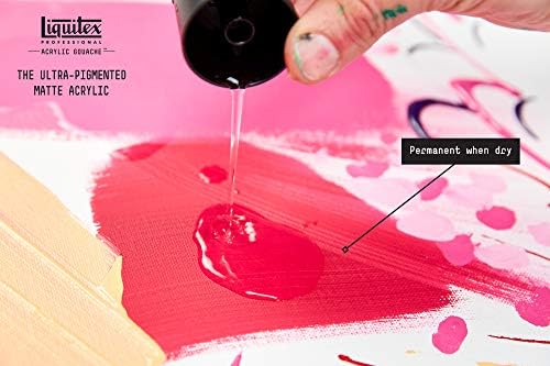 Liquitex Acrylic Gouache Paint Set, 6 x 22ml (0.74-oz), Primaries