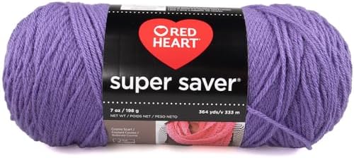 Craft County Size 4 (Medium) 100% Acrylic Fiber Yarn – Variety of Color and Pattern Options – Great for Crochet, Knitting, and Weaving (Lavender)