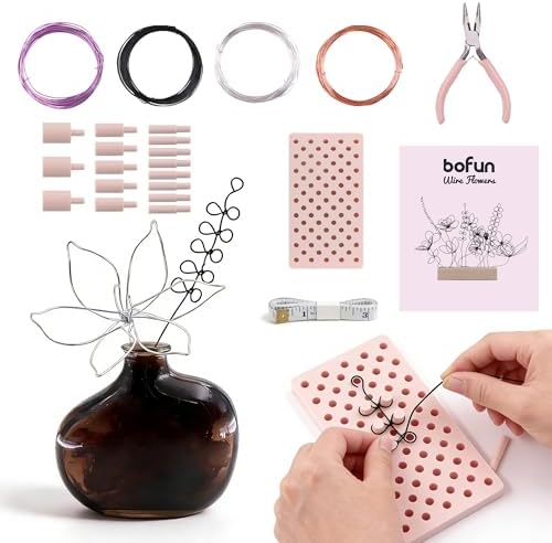 BoFUN Wire Flower Kit Easy Art Craft for Teens& Adults