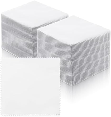 200 Pack 5-inch Cotton Fabric Squares, 5″ Precut Cotton Fabric Squares, Solids White Charm Pack, White