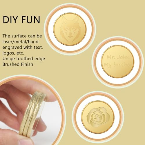 10 Pcs Blank Challenge Coin, Engraving Blanks Coins