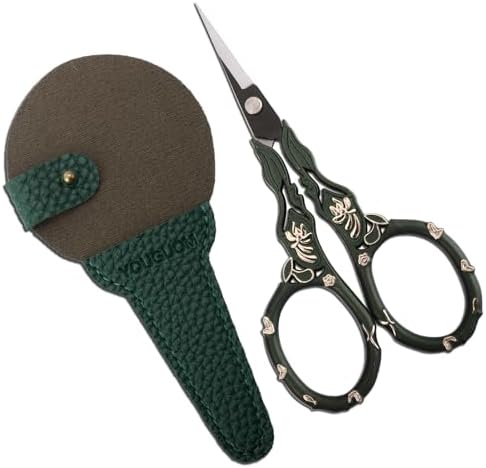 YOUGUOM Crochet Stitch Scissors with Cover, Small Crafting Shears