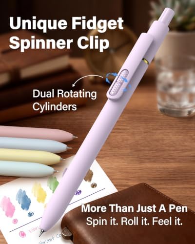inkipen Blue Ink Fidget Pens, 8 Pcs 0.5mm Fine Point