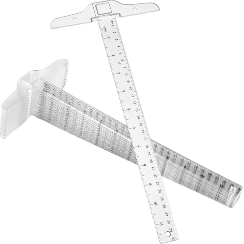 Pangda 8 Pcs 12 Inch T-Square Ruler Plastic for Drafting Drawing