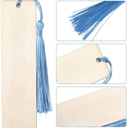 Blank Wooden Gift Tags Labels 10pcs Blank Wood Ornaments, 4.7X1.26in Used for Painting and Decoration DIY Technology, Hanging skrnrhrery