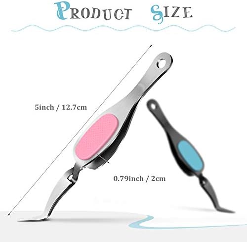 Honoson 3 Pcs Craft Tweezers Cross Locking Precision Curved Tweezers Soft-grip Stainless Steel Tool Pointed Tip Cutting Pliers for DIY Craft Jewelry Eyelash Extensions Nail Beading Tool