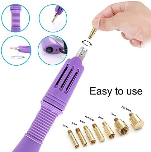 Epesl Bedazzler Kit with Rhinestones, Hot Fixed Gems Craft Applicator - Diamond Painting Pen, Wax Pencil, Tweezers, Tray, Cleaning Brush, Picker Rhinestones Crystals for DIY Clothes Shoes
