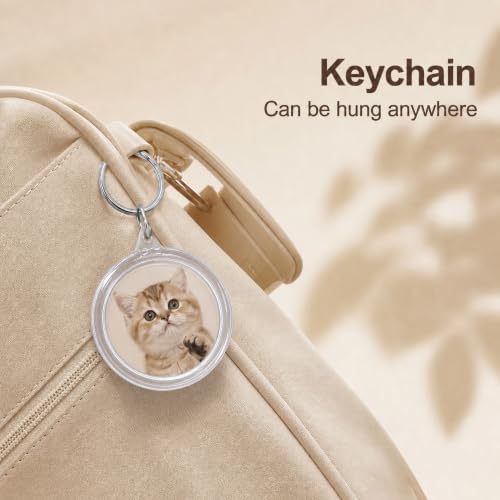 6 Pack Blank Photo Keychain, 2.16 x 1.5 Inch Acrylic Personalized Keychains for DIY Craft Making