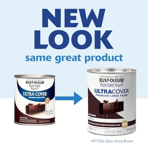 Rust-Oleum Brush-On Enamel Paint Painter's Touch Latex, Gloss Kona Brown