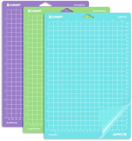 Xinart 8.5”x12” Cutting Mats for Cricut Joy Xtra (Standard, Light, Strong 3 Pack) Variety Adhesive Cutting mats for Cricut Joy Xtra