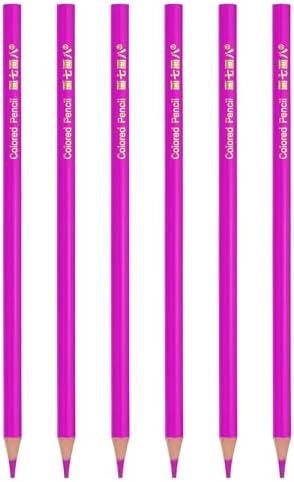 PATIKIL Rose Red Colored Pencils Set,6 Pcs Oil Color Pencils