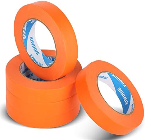 Orange Painters Tape,1 inch x 60 Yards x 5 Rolls (300 Yards Total)