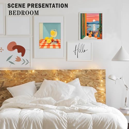 XUNLURY Amalfi Coast Cocktail Diamond Art Kits 2 Pcs, Mediterranean Coastal Sunset Diamond Painting Kits for Adults Beginners, Full Drill Diamonds Dots for Home Decor, 9.8x11.8 Inch