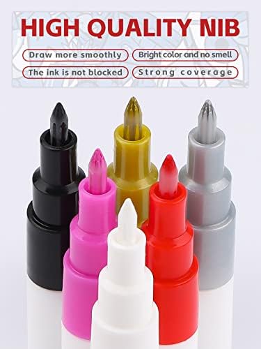 Kalolary Nail Art Pens Set 6 Color 3D Nail Art Makers