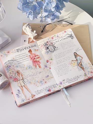 WT Wide PET Tape, Perfect for Scrapbooks, Junk Journals, Flower Girls Decorative Tape, Bloom & Vogue Tape, Transparent Clear Adhesive, Journal Scrapbook Bujo Planner DIY Craft Supplies(Single Roll)