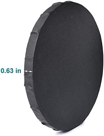 IVON 4pcs Black Round Canvas for Painting, 12'' & 8'' Stretched Circle Canvas Board for Oil Paint Acrylic Pouring