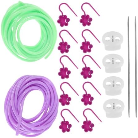 DOITOOL Knitting Tool Kit with Needle Stoppers Crochet Needles Yarn Clips Row Counters for Easy Crafting and Enhanced Project Efficiency