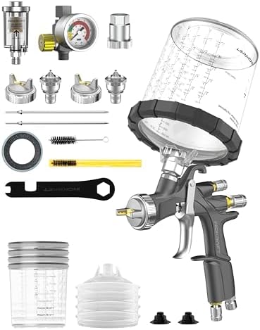InoKraft D1 LVLP Spray Gun Kit with 22 Ounce Disposable Paint Cups