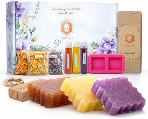 Honey Oak DIY Soap Making Kit Gift Set for Adults & Kids