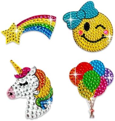 StickerBeans® Rhinestone Stickers - Magical Sticker Pack, 2” x 2” Each Unique Sparkly Cut-to-Shape for Collecting, Trading, Decorating Laptops, Phone Cases, Scrapbooks