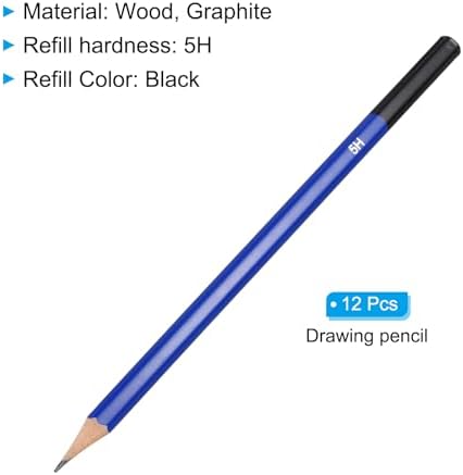 PATIKIL 5H Drawing Pencils for Sketching, 12PCS Sketch Pencils for Drawing Art Pencils Graphite Wood Pre-sharpened for Drawing Sketching Artists, 5H Pencils