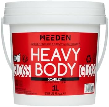 MEEDEN Scarlet Red Acrylic Paint: 1L /33.8oz Heavy Body Gloss Finish