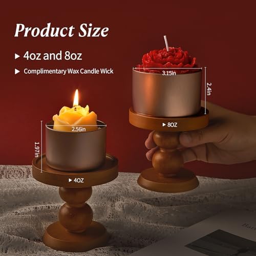 MGLIFEUL 4oz Candle Tins Jars Cans with Lids and Wax Wick for Making Candle | Glod Empty Candle Containers for Small Business & Beginners Commercial candle-making DIY Candle Supplies (Glod,4oz,24pcs)
