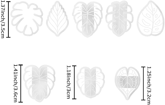 Leaf Shape Polymer Clay Cutters Set – Molds and Clay Cutters for Polymer Clay, Botanical Clay Earring Tools