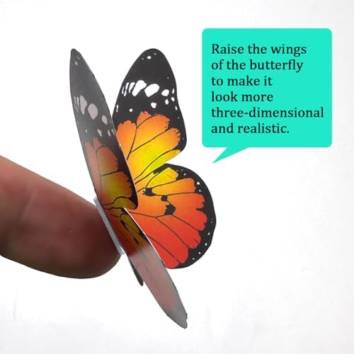 80 Pcs 3D Butterfly Wall Stickers Decorations for Room Decor