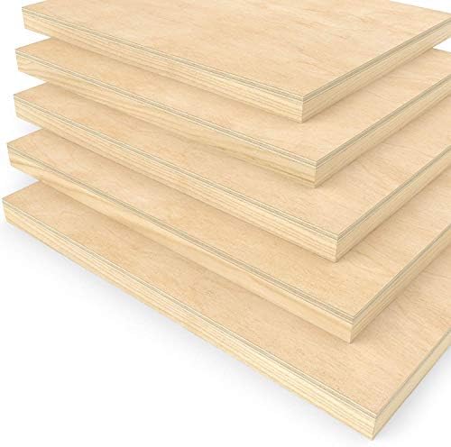ARTEZA Wood Panels for Painting, 9 x 12 in, Pack of 5, Cradled Birch Boards | 0.75 in Profile, Smooth 5 mm Surface, Sanded Edges, For Oil, Acrylic Pouring, Wood Burning, Encaustic Art and Mixed Media