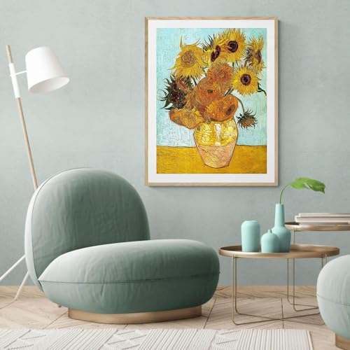 VeGuude Diamond Art Kits forAdults,Van Gogh Sunflowers Diamond Painting Kit