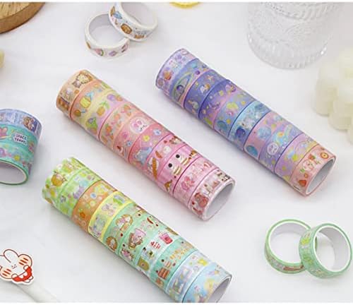 MAFELOE Washi Tape Set, 60 Rolls, 2 Meters Long, Pink Box