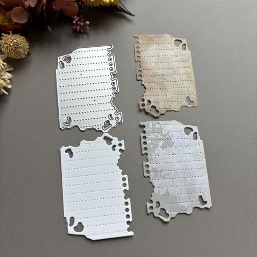 LZBRDY Vintage Charm Lace Frame Die-Cut - Carbon Steel Crafting Dies for Scrapbooking, Card Making, Greeting Cards and Journaling Supplies (Mini Loose-Leaf Frame 2.8 x 1.8 in)