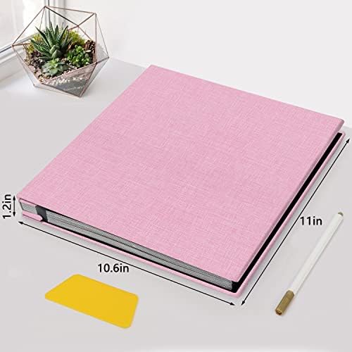 Zesthouse Photo Album Self Adhesive Pages, 60 Pages Magnetic Scrapbook Albums with Sticky Page, Photos Album Holds 8x10 & 5X7 & 4x6 & 6x8 & 3x5, Large Picture Book Ideal Gift for Family Wedding Baby