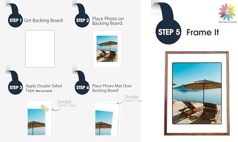 Mat Board Center 8x8 Backing Boards, 10 Pack White Backboards for Frames
