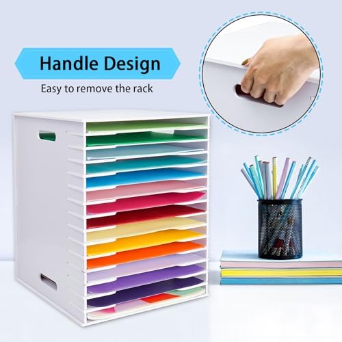 SANFURNEY 15 Tier Scrapbook Paper Organizer for 12" x 12" Paper Large Size
