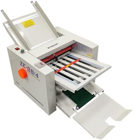 WYDDDARY Automatic Paper Folding Machine Fold Sizes 2x3in to 12x27in Small Horizontal Origami Machine Max Speed 262ft/min for Manuals Document Business Letters 110V 70W