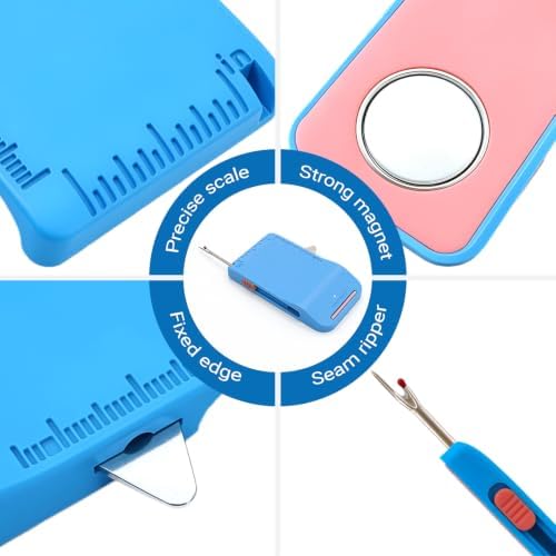 Magnetic Sewing Machine Sleeve Tool Seam Guide with Seam Ripper Ruler Scale