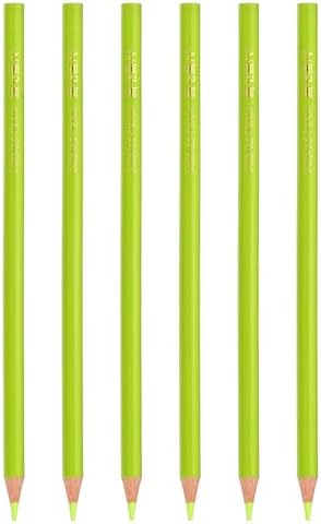 PATIKIL Light Green Colored Pencils Set,6 Pcs Oil Color Pencils Wooden Coloring Drawing Pencil for Artists Art Painting