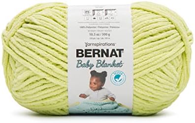 Bernat Baby Blanket BB Lemon Lime Yarn - 2 Pack of 10.5oz/300g - Polyester - #6 Super Bulky - 220 Yards - Knitting/Crochet