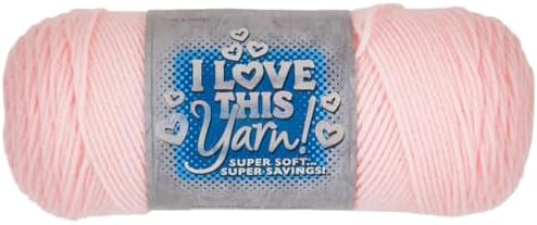 Hobby Lobby I Love This Yarn 100% Acrylic, 102 Soft Pink, Set of 2