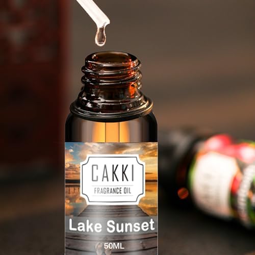 Essential Oils for Diffusers for Home, Scent-Lake Sunset, Single Large Size 50ml, CAKKI Fragrance Oils, for Candle Making, for Soap Making, Diffuser Oil Scents